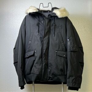 Coach Men’s Winter Jacket Black Short Parka Size XXL